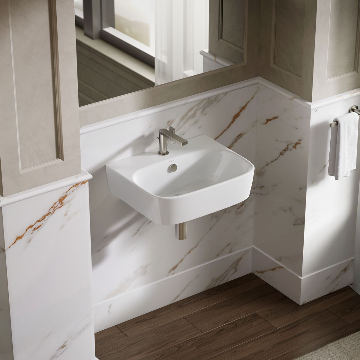 ModernLife® 21-3/4" rectangular wall-mount bathroom sink