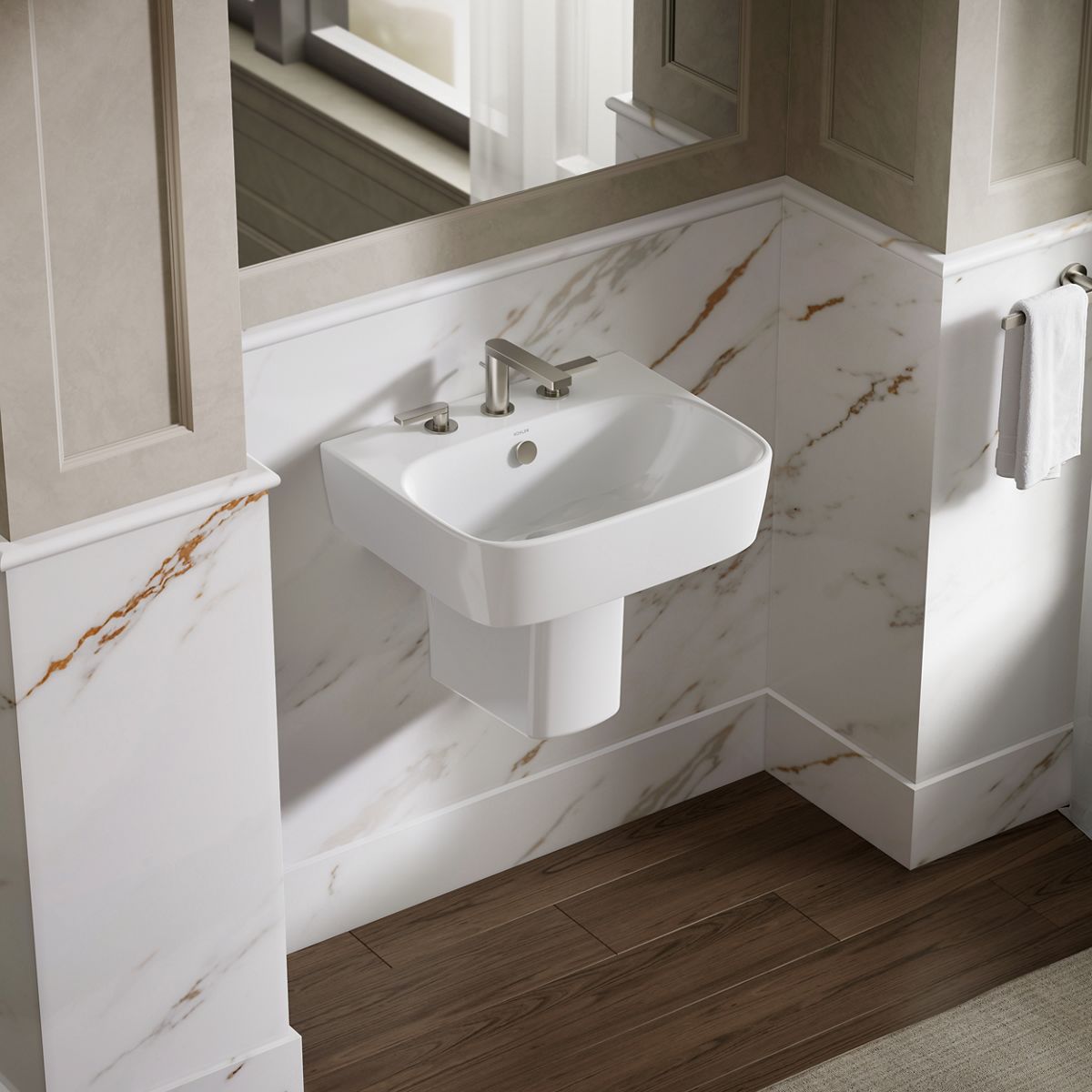 ModernLife® 21-3/4" rectangular wall-mount bathroom sink