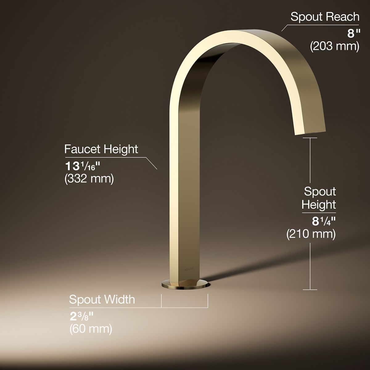 Components® Deck-mount bath spout with Ribbon design