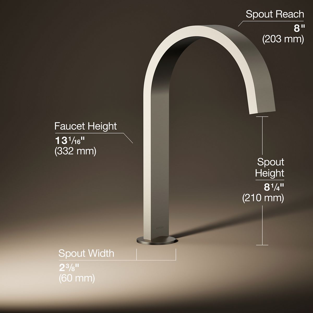 Components® Deck-mount bath spout with Ribbon design