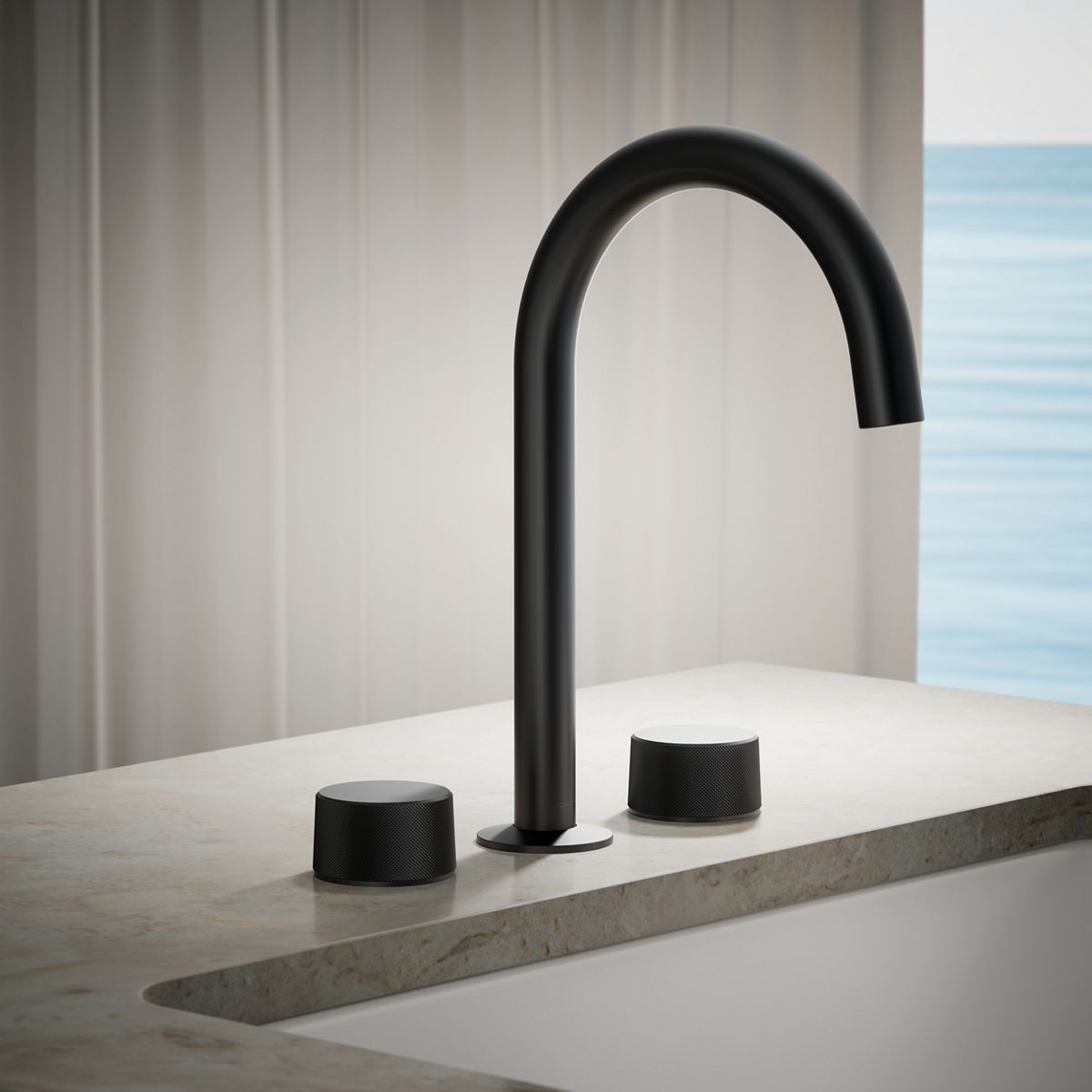 Components® Deck-mount bath faucet handles with Oyl design