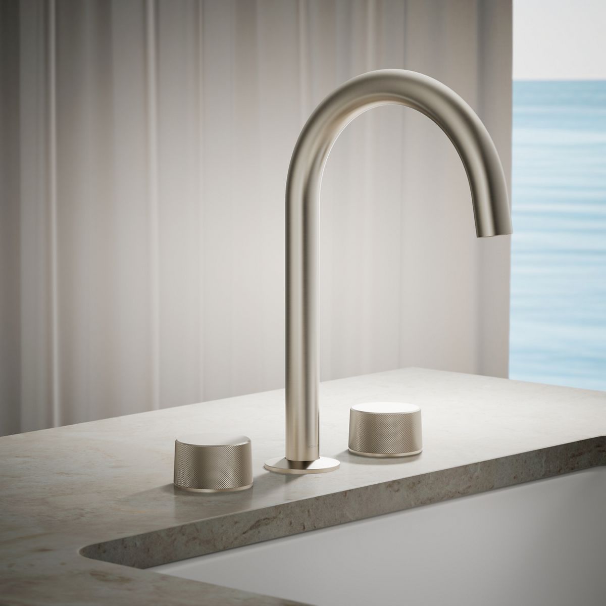 Components® Deck-mount bath faucet handles with Oyl design