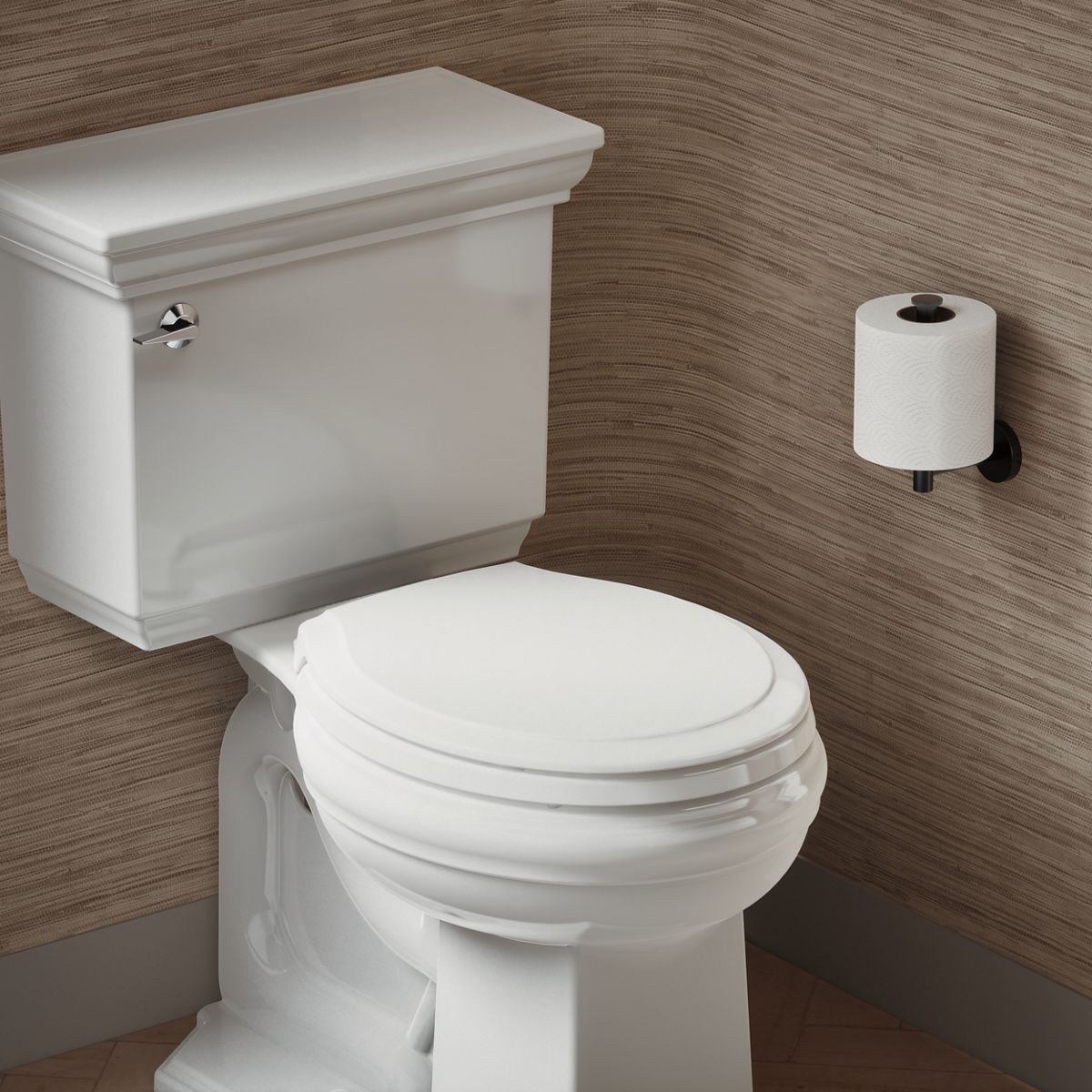 Rutledge® ReadyLatch® Quiet-Close™ round-front toilet seat