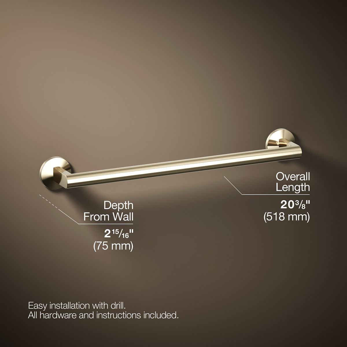 Components® 18" towel bar