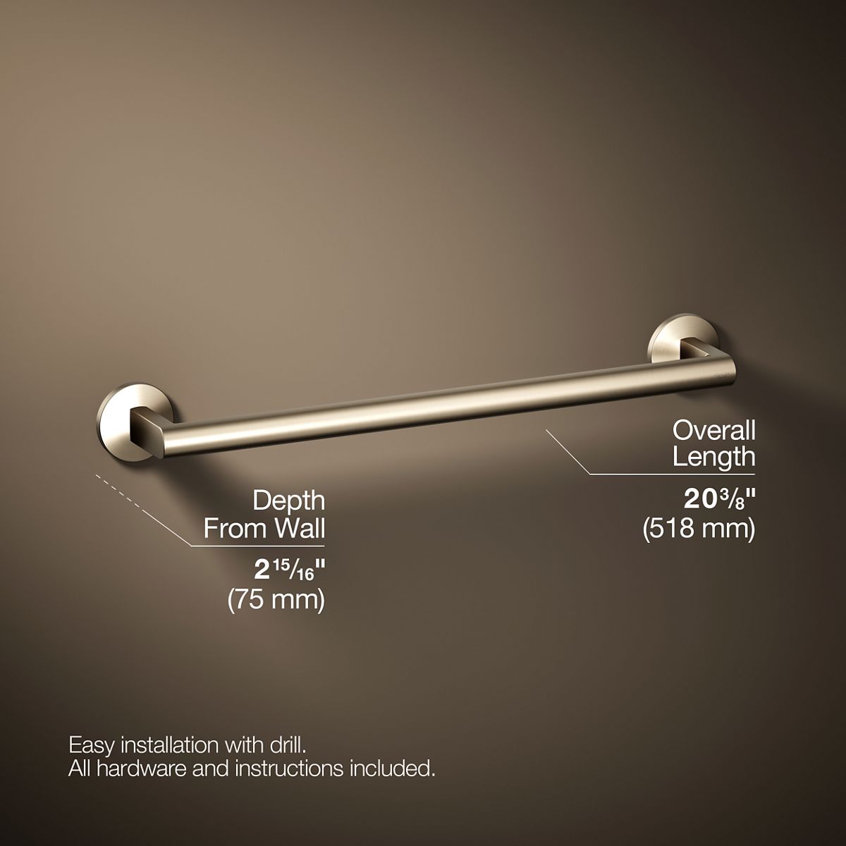 Components® 18" towel bar
