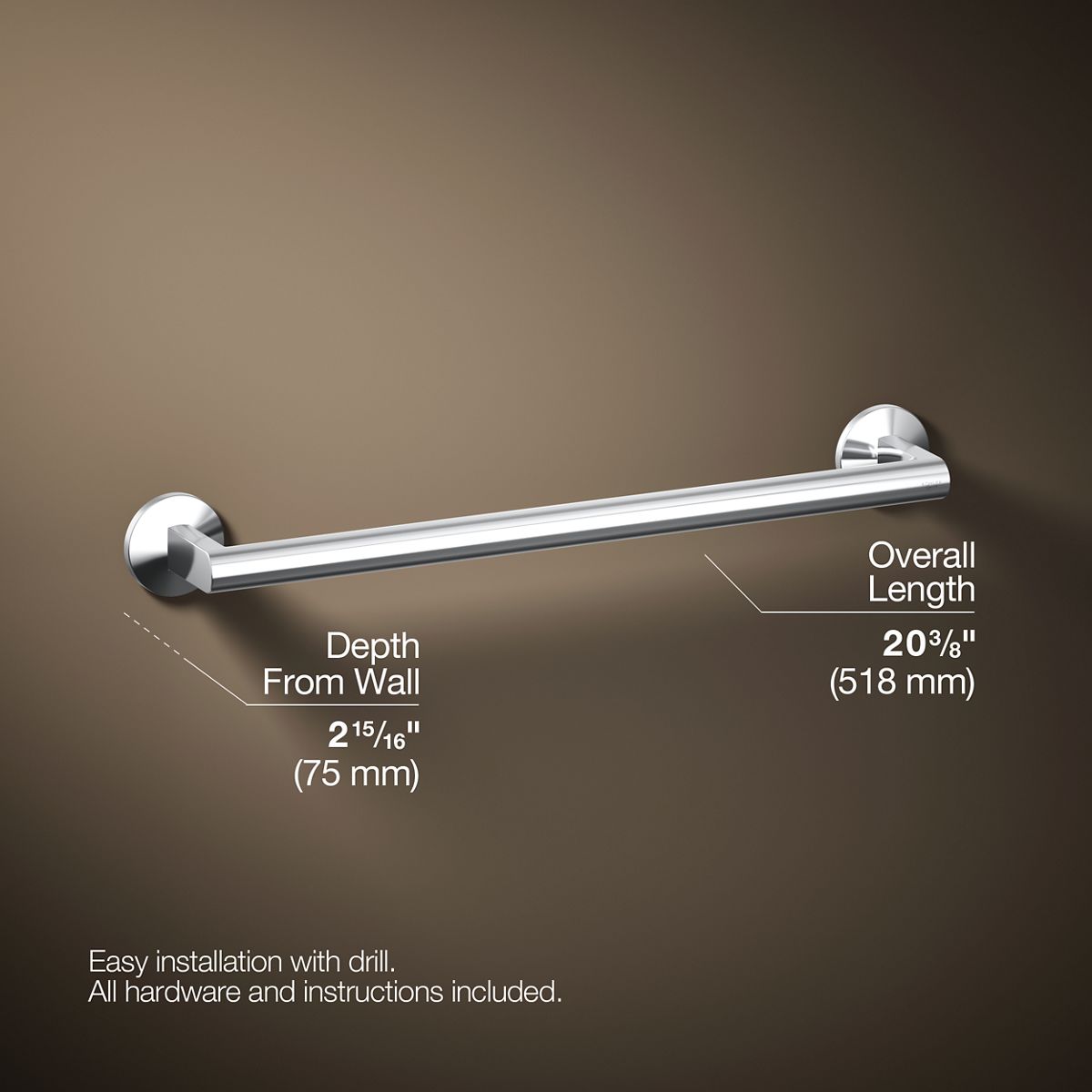 Components® 18" towel bar