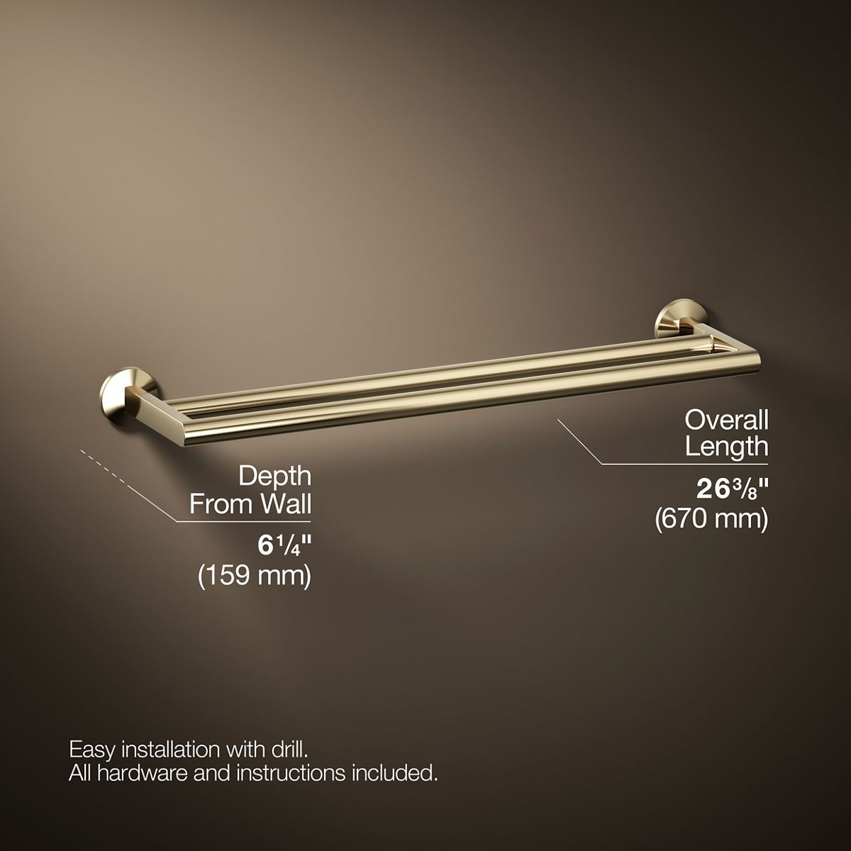 Components® Double towel bar