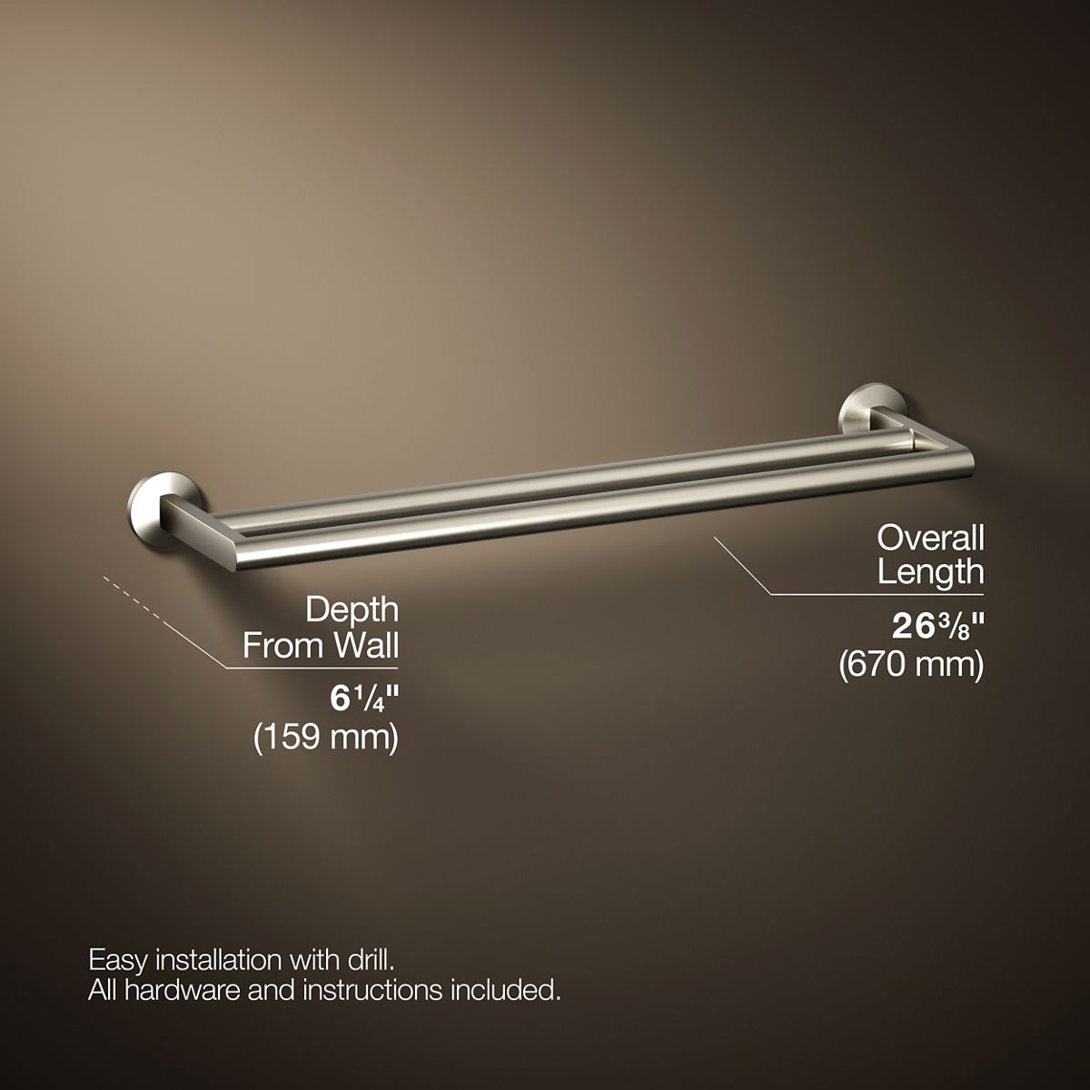 Components® Double towel bar