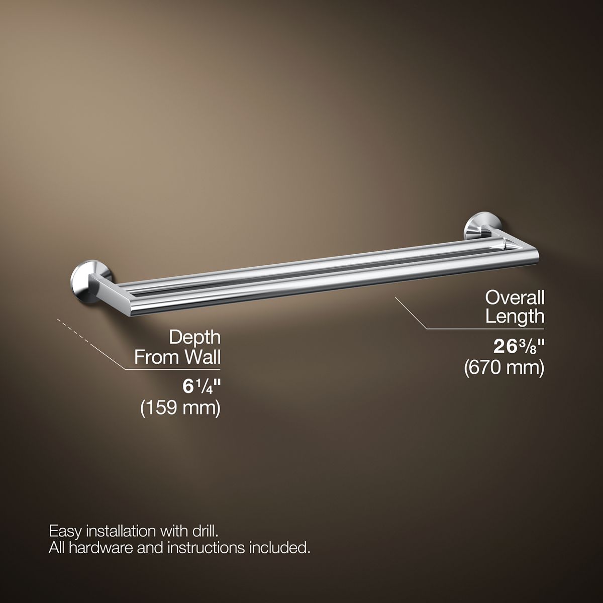 Components® Double towel bar