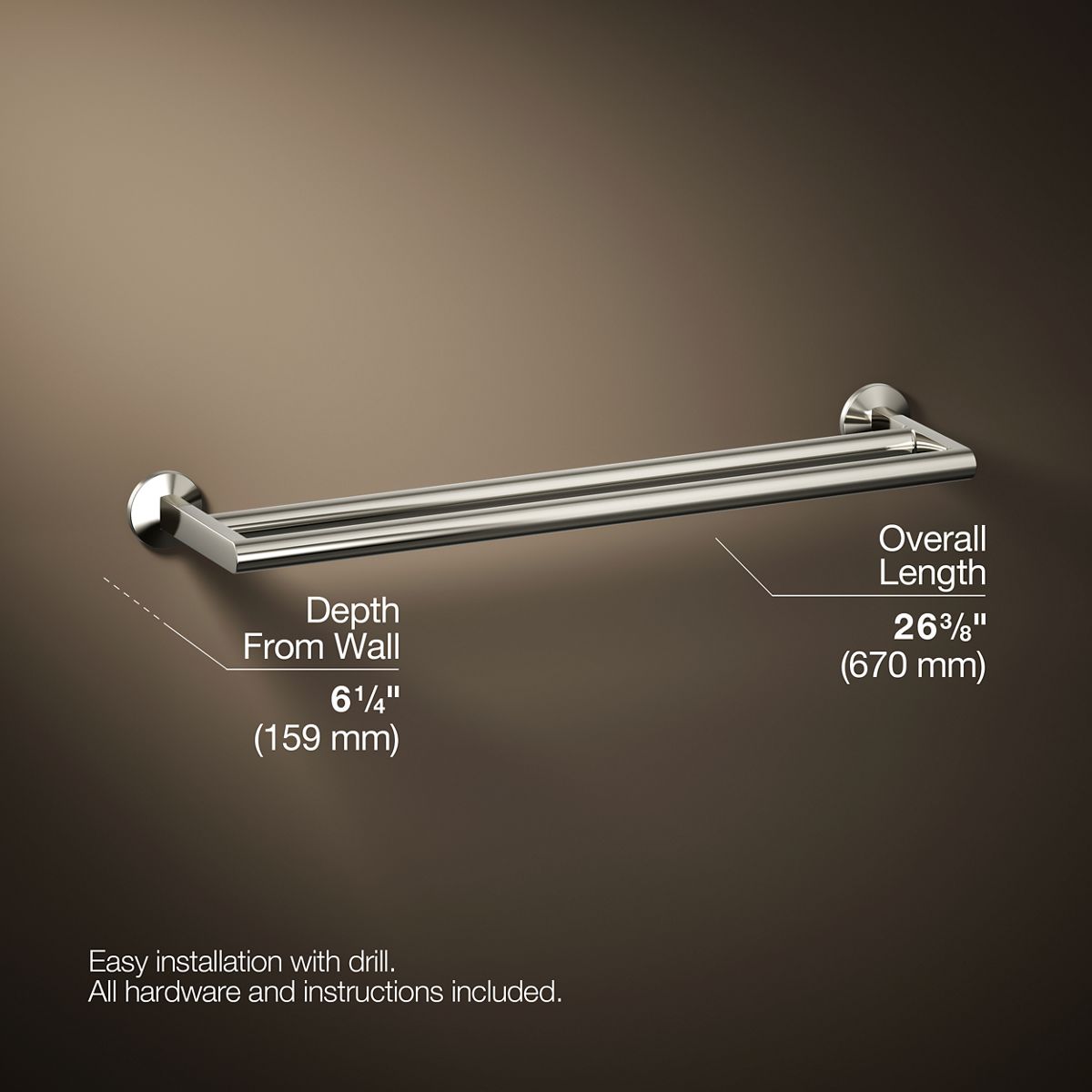 Components® Double towel bar