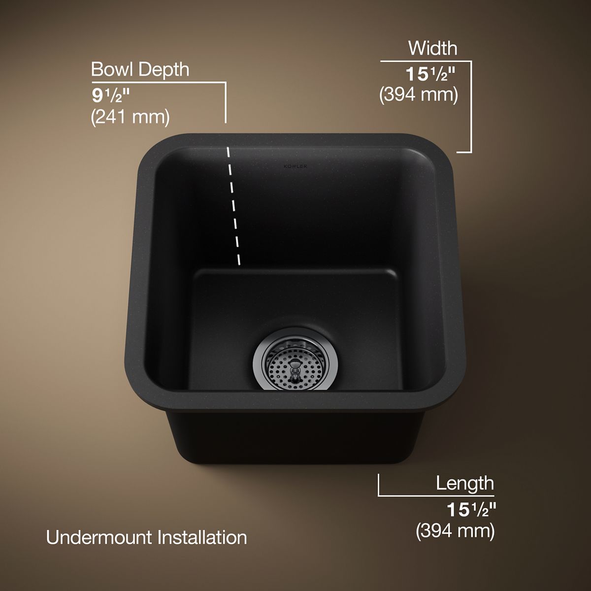 Cairn® 15-1/2" undermount bar sink