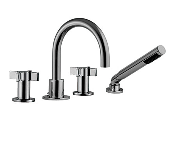 Cabano 4 piece deck mount tub filler with hand shower - image 1