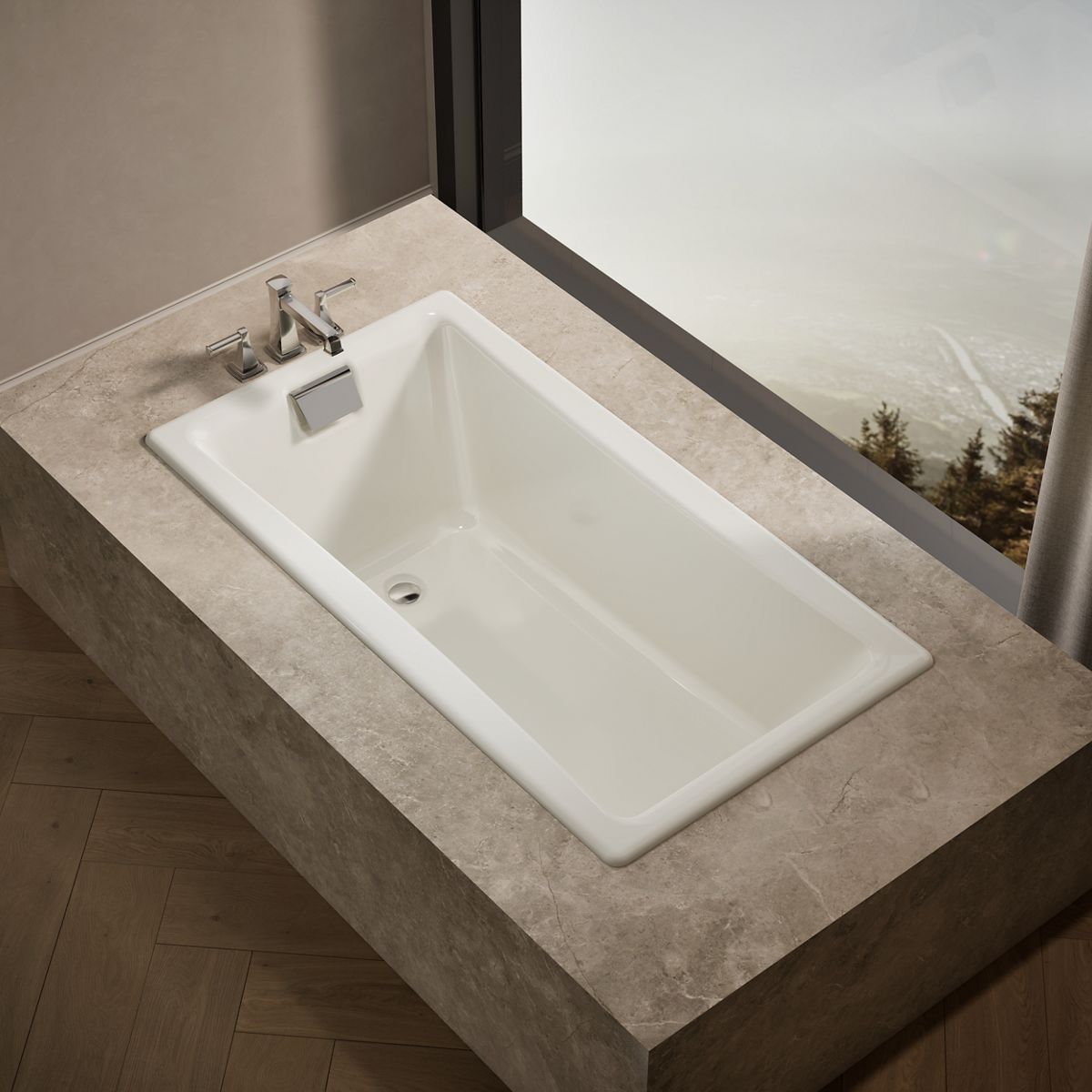Tea-for-Two® 60" x 32" drop-in bath