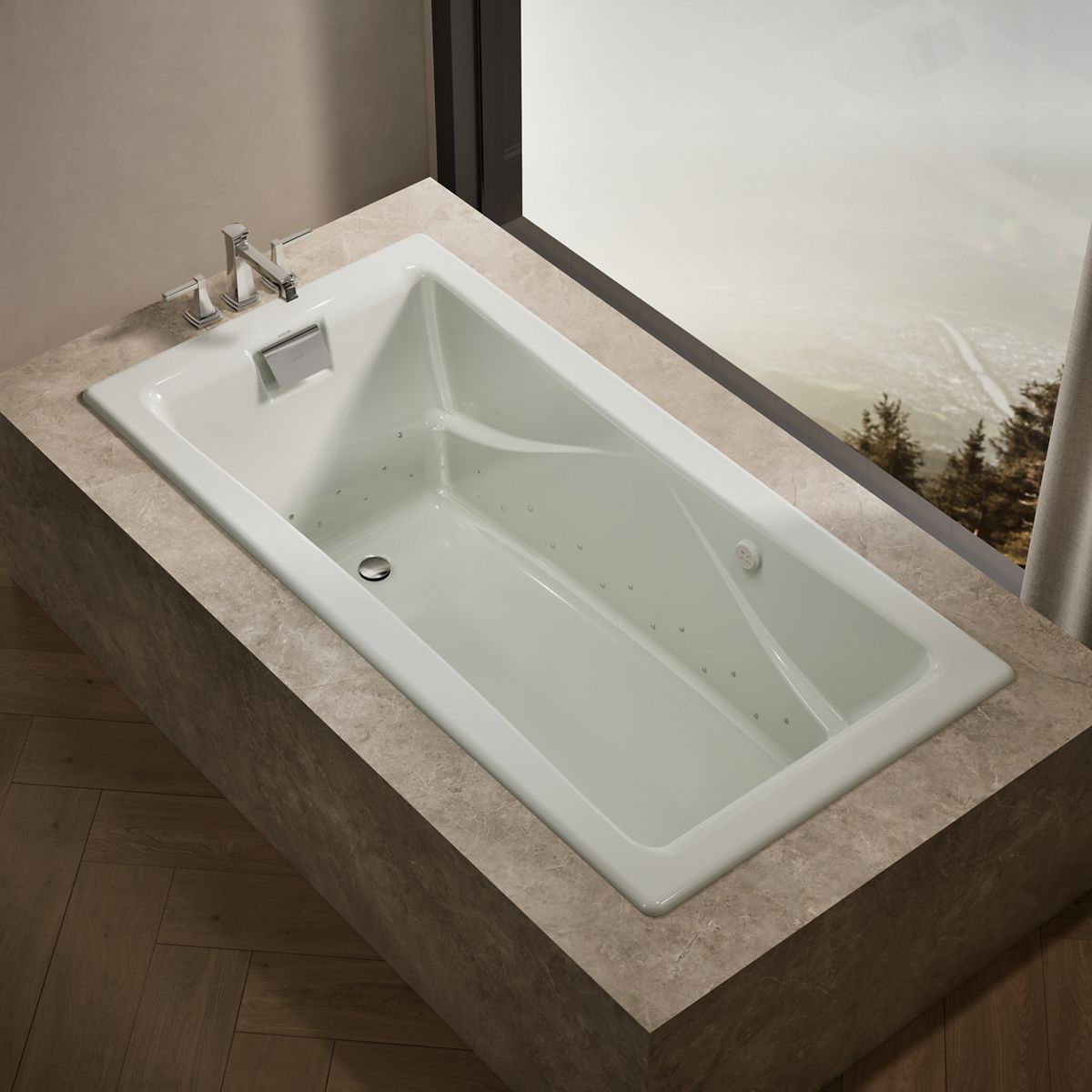 Tea-for-Two® 71-3/4" x 36" drop-in Heated BubbleMassage™