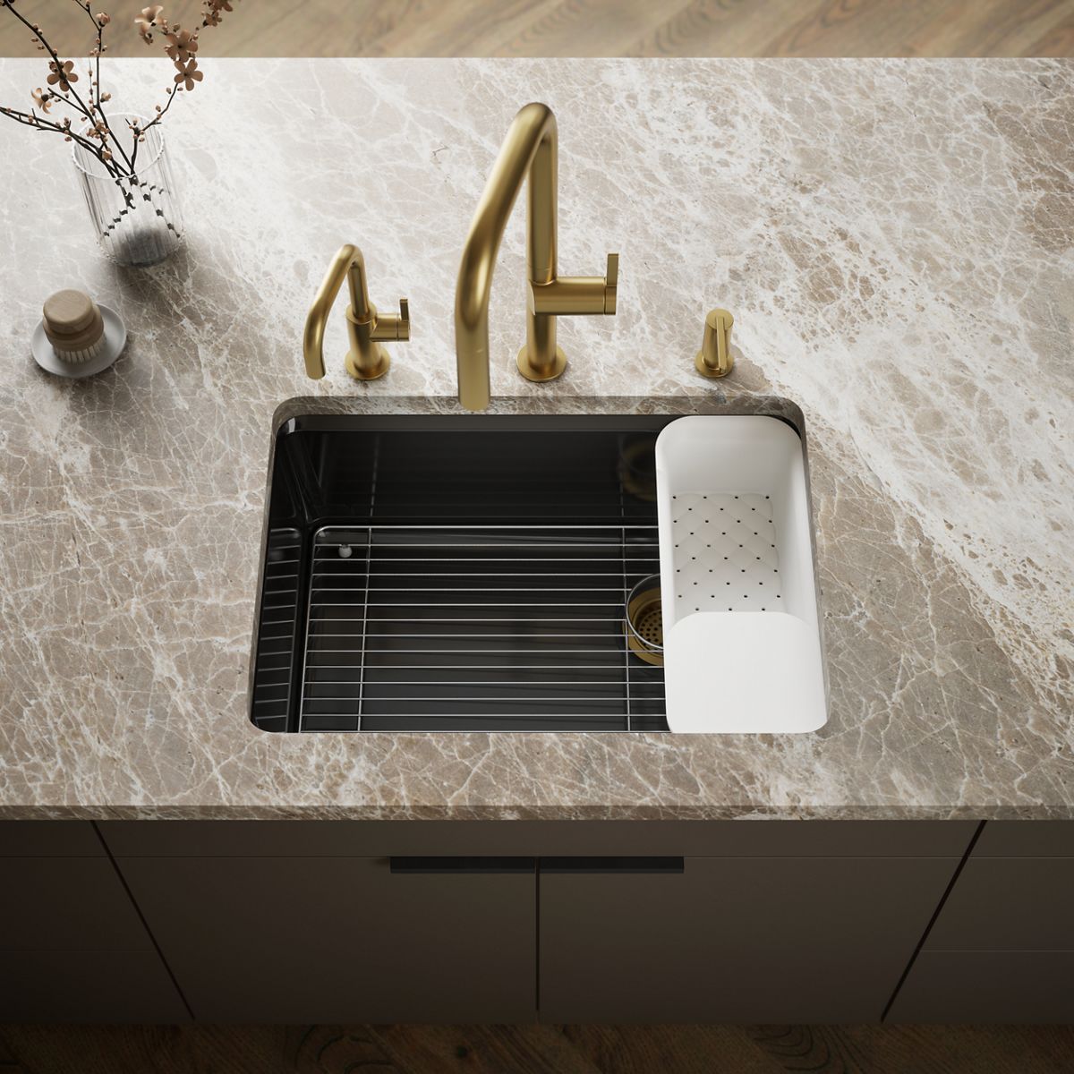 Riverby® 27" undermount single-bowl workstation kitchen sink