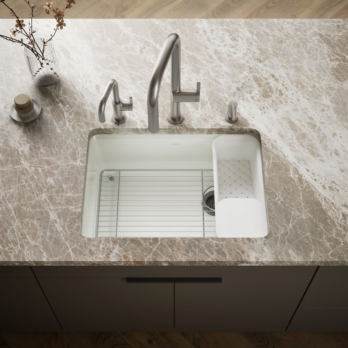 Riverby® 27" undermount single-bowl workstation kitchen sink