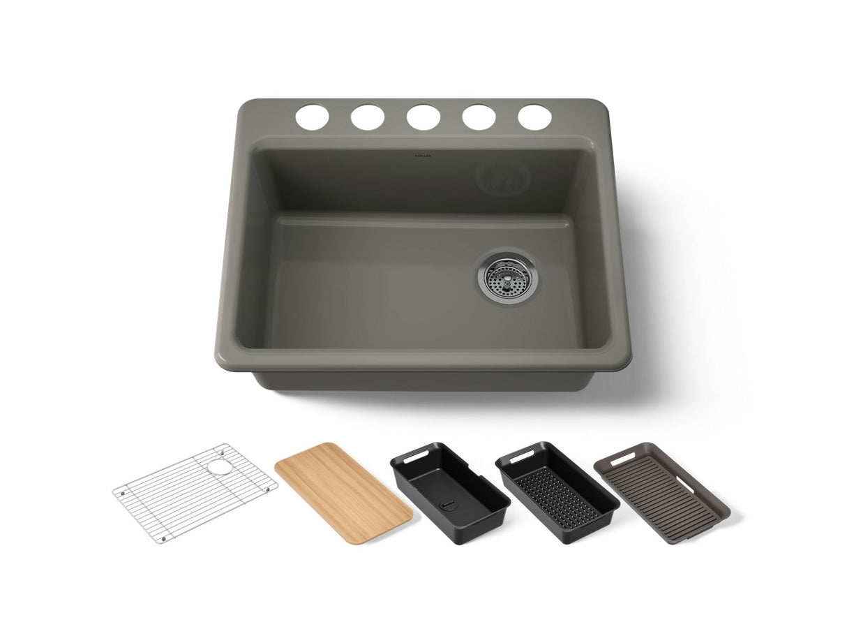 Riverby® 27" undermount single-bowl workstation kitchen sink