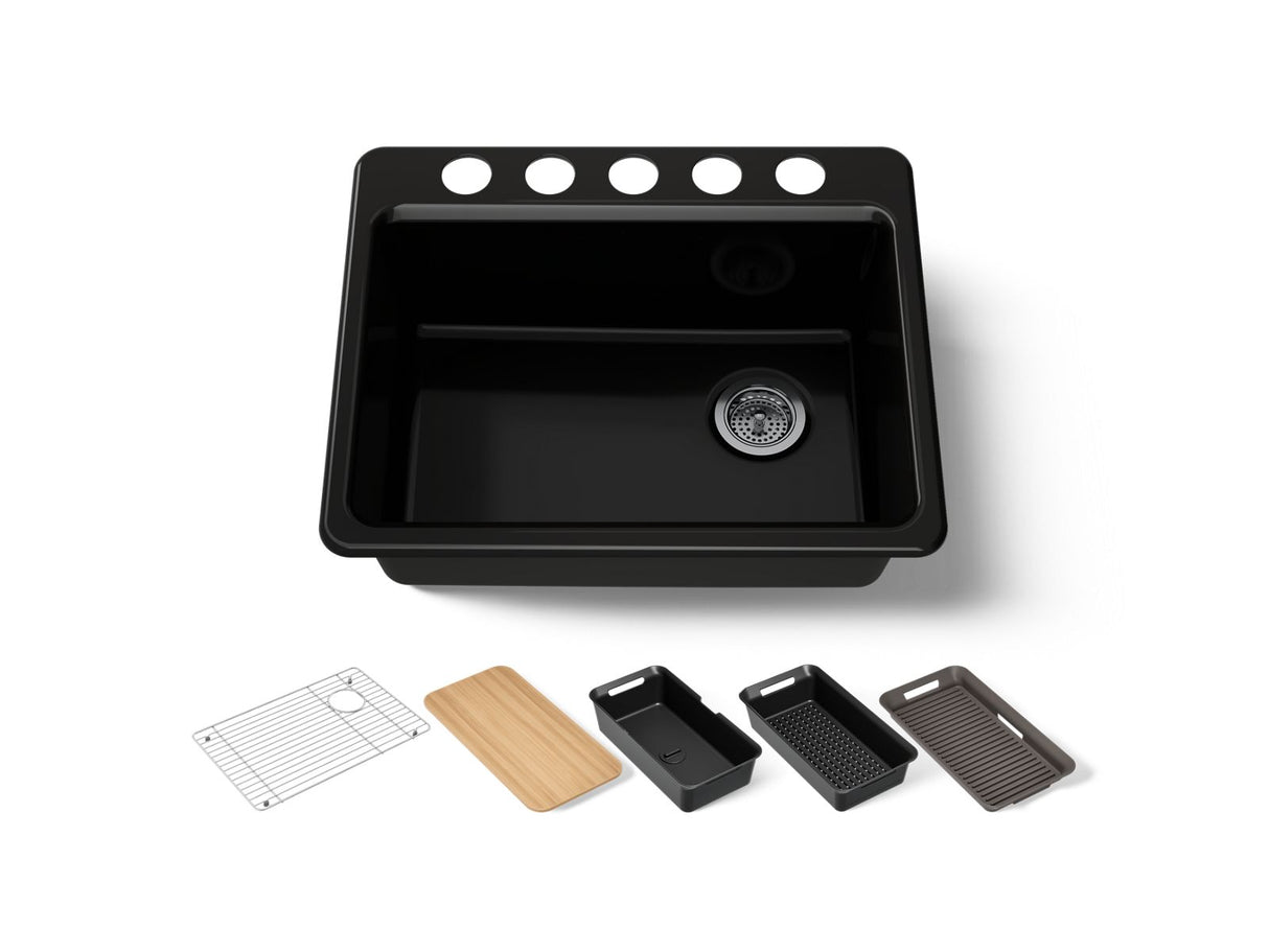 Riverby® 27" undermount single-bowl workstation kitchen sink