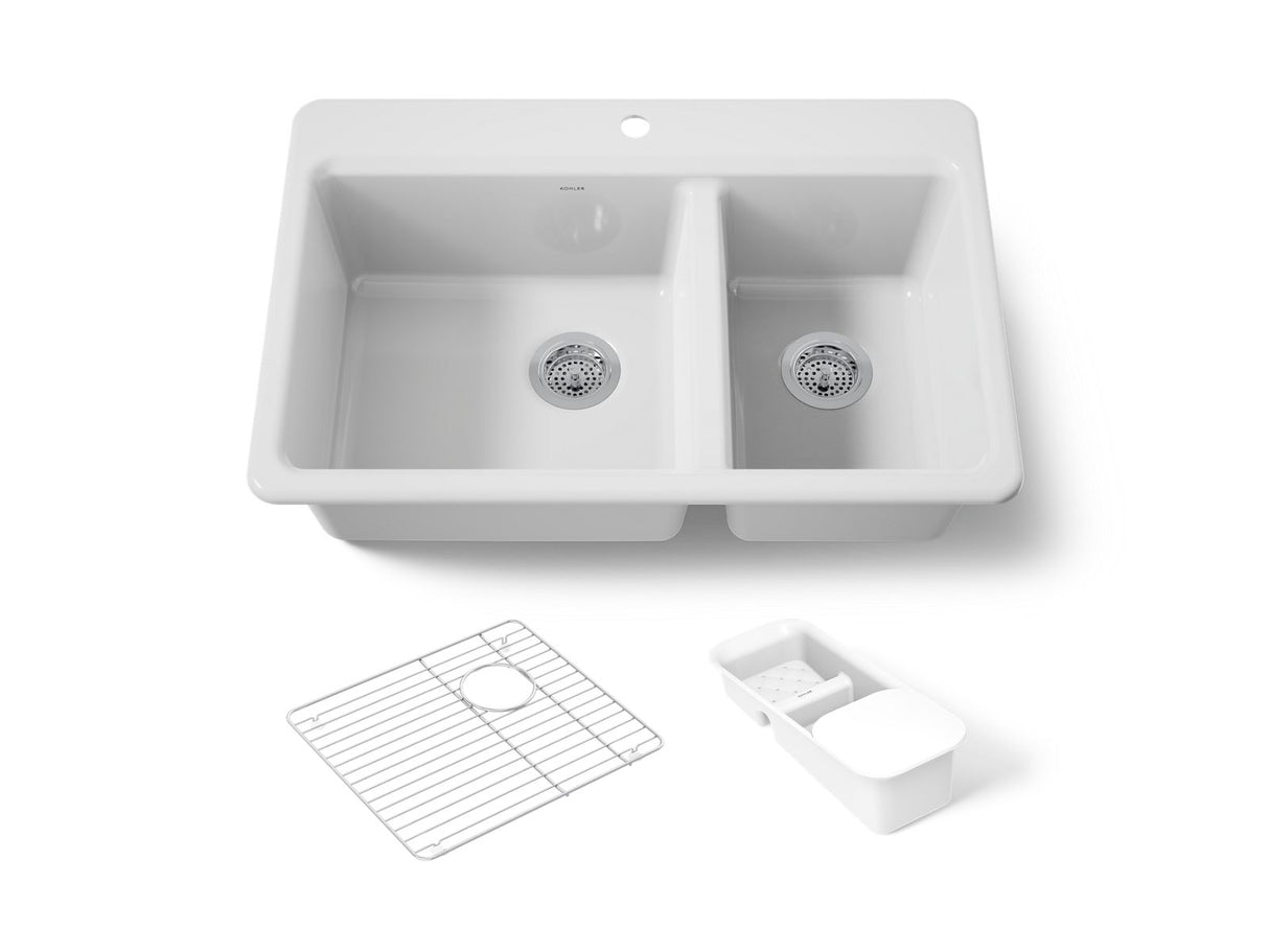 Riverby® 33" top-mount double-bowl workstation kitchen sink