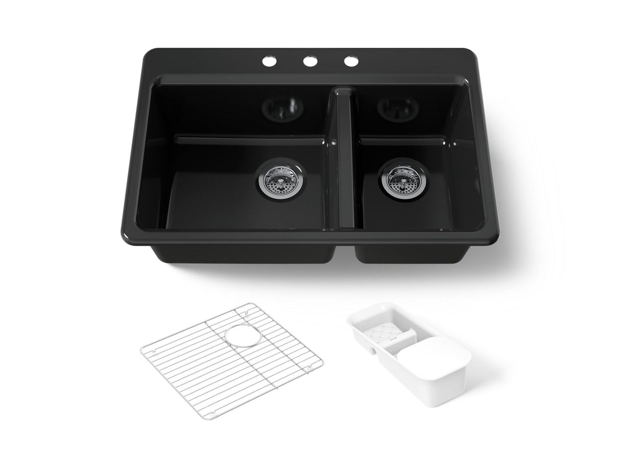Riverby® 33" top-mount double-bowl workstation kitchen sink