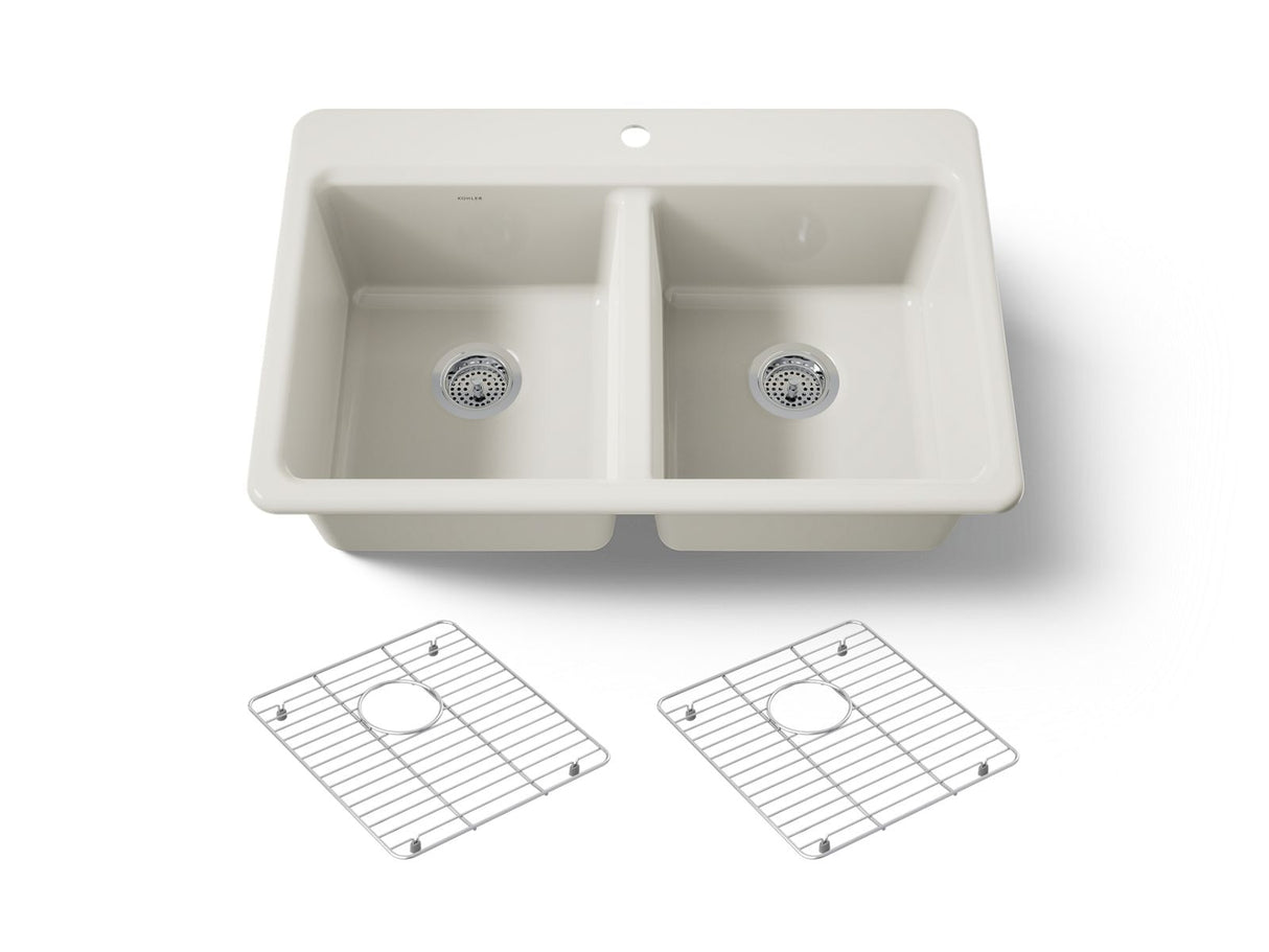 Riverby® 33" top-mount double-bowl kitchen sink