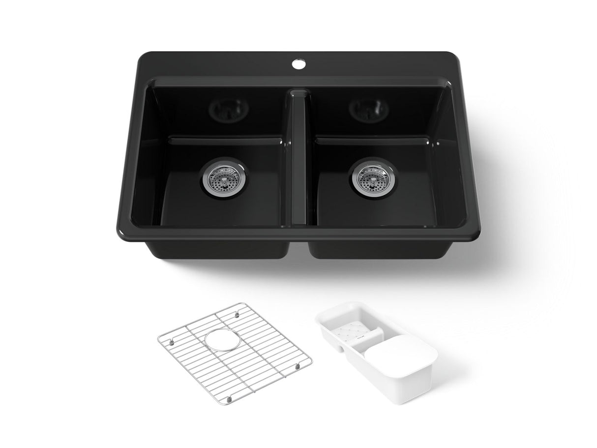 Riverby® 33" top-mount double-bowl workstation kitchen sink