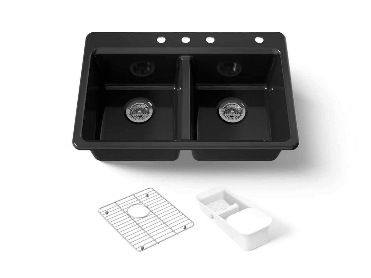 Riverby® 33" top-mount double-bowl workstation kitchen sink
