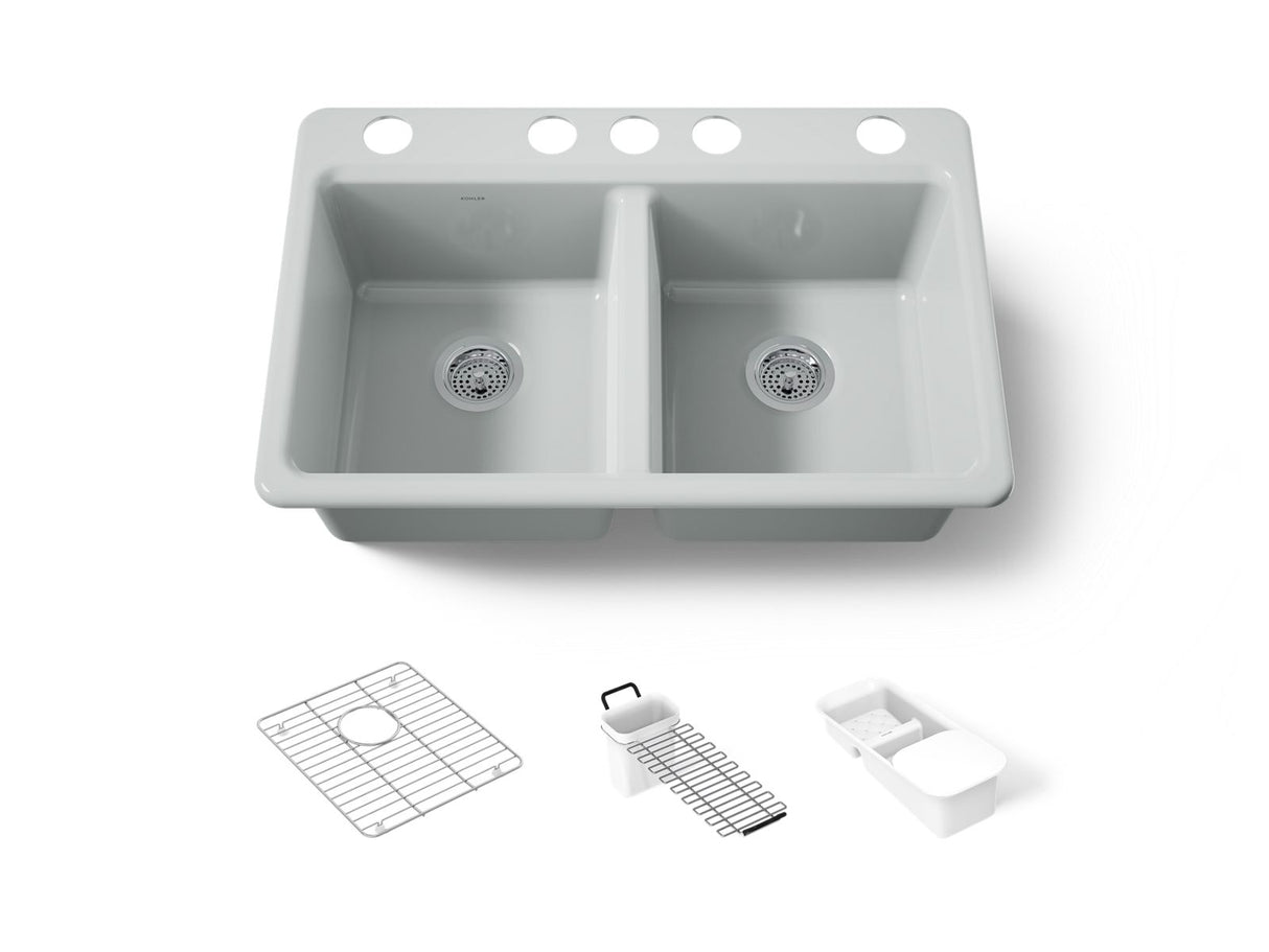 Riverby® 33" undermount double-bowl workstation kitchen sink