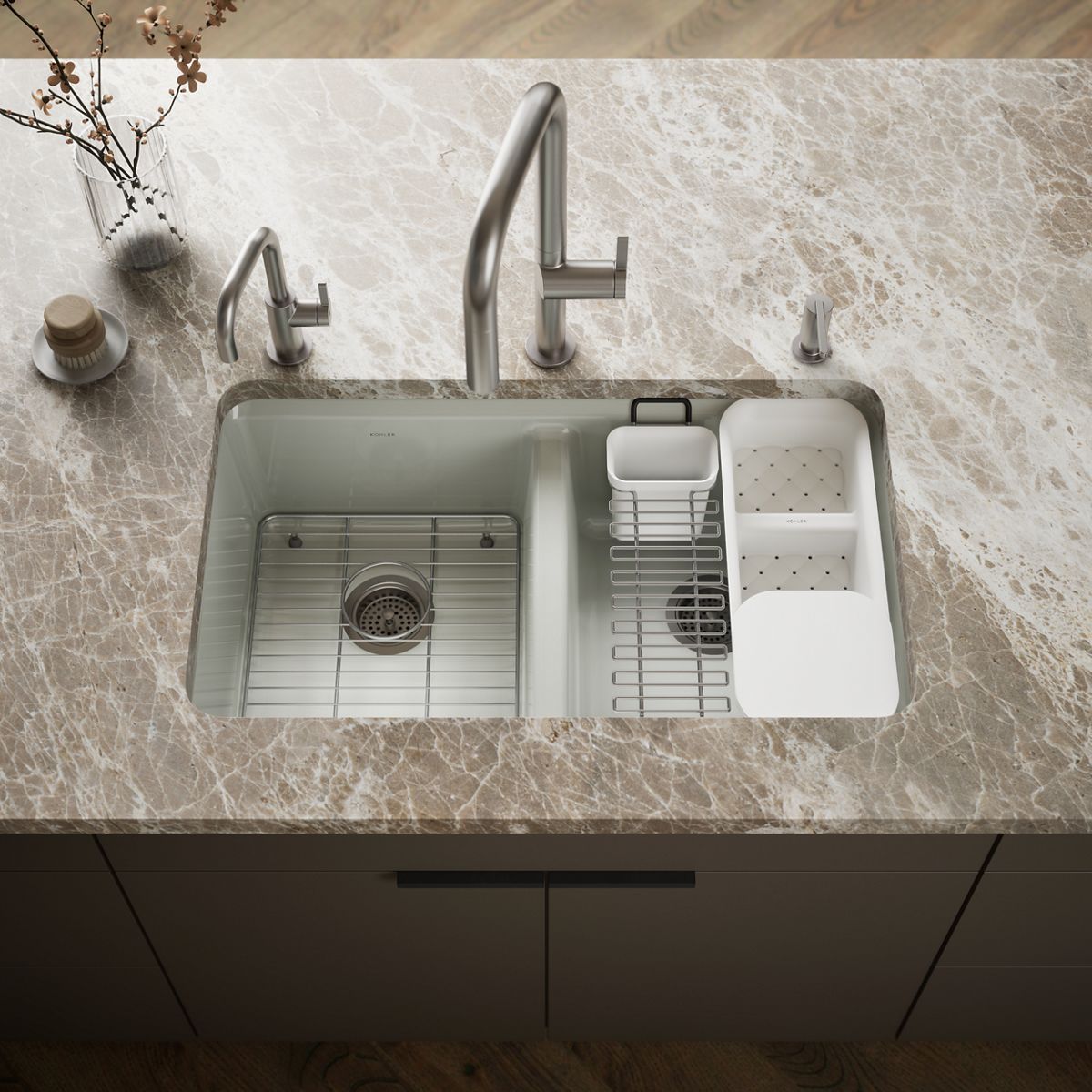 Riverby® 33" undermount double-bowl workstation kitchen sink