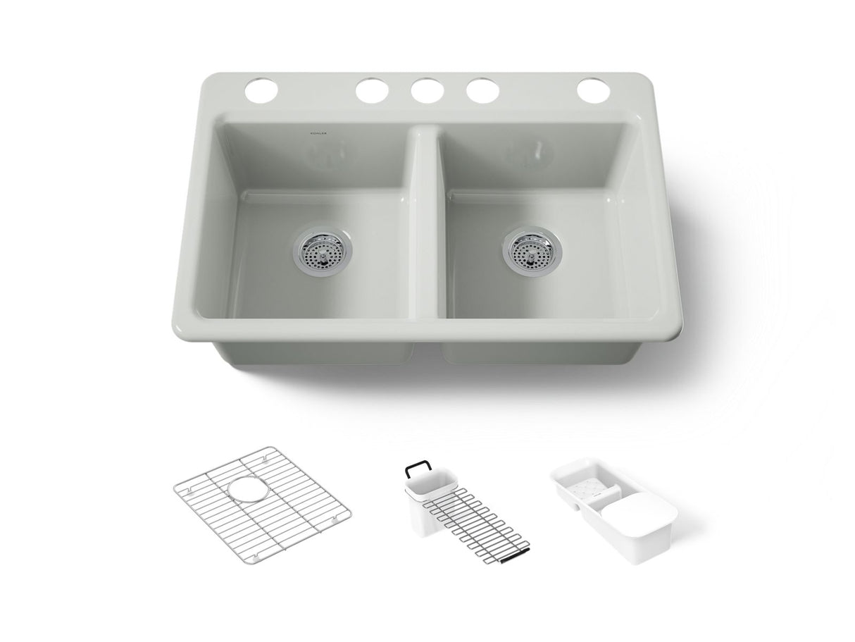 Riverby® 33" undermount double-bowl workstation kitchen sink