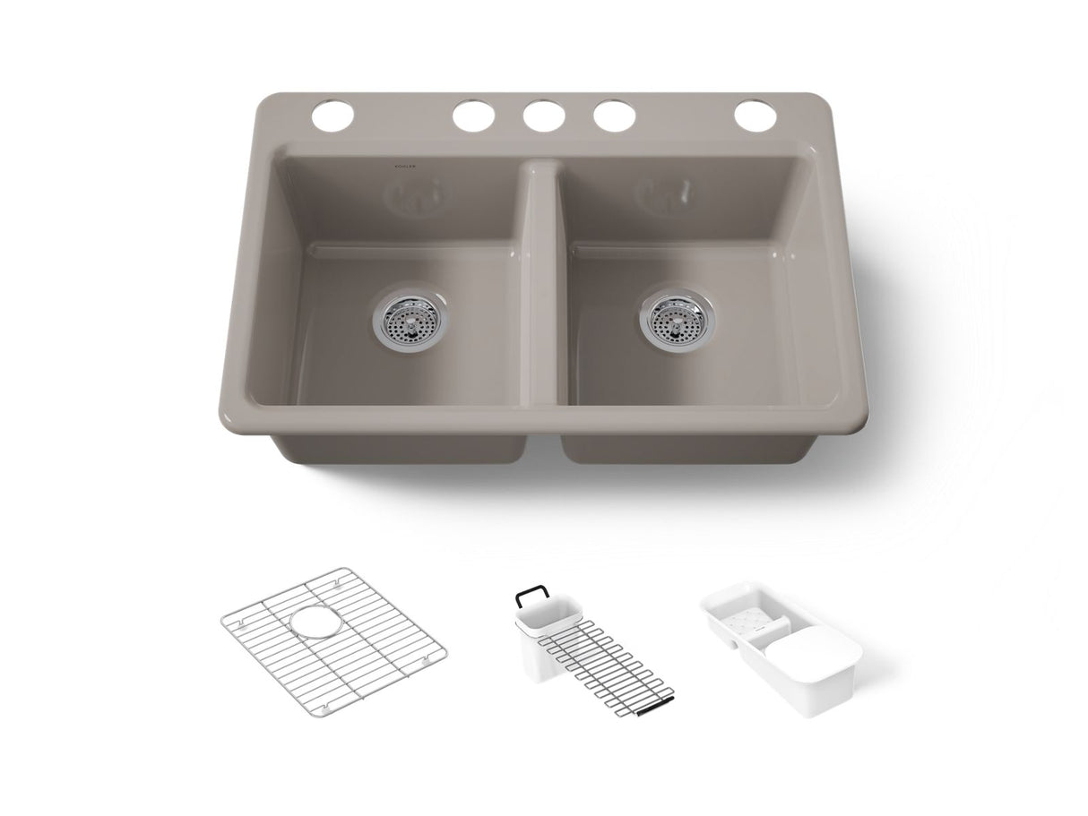 Riverby® 33" undermount double-bowl workstation kitchen sink