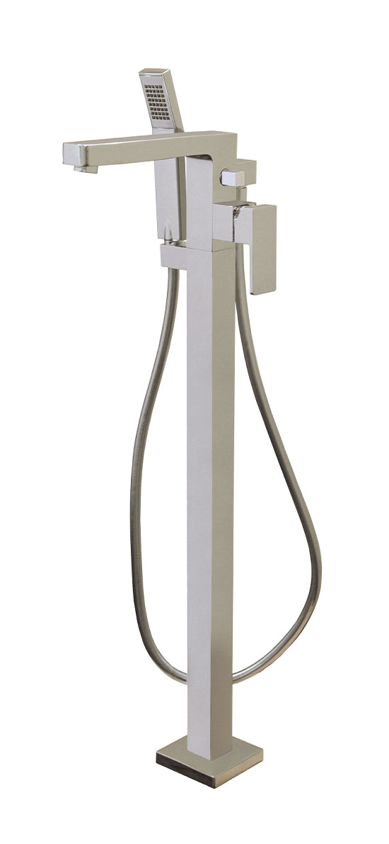 Floormount tub filler with handshower