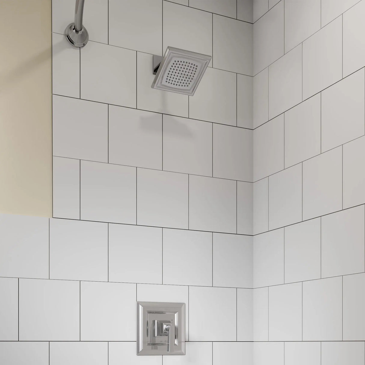 Town Square S 2.5 gpm/9.5 L/min Shower Trim Kit With Single Function Showerhead, Double Ceramic Pressure Balance Cartridge With Lever Handle