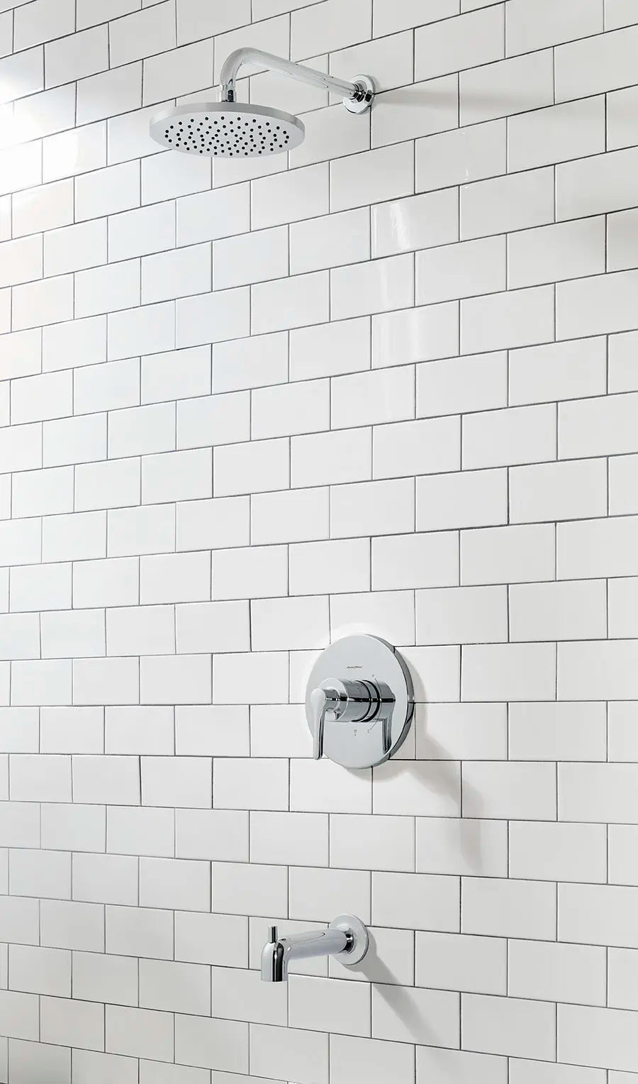 Studio® S 1.8 gpm/6.8 L/min Tub and Shower Trim Kit With Rain Showerhead, Double Ceramic Pressure Balance Cartridge With Lever Handle