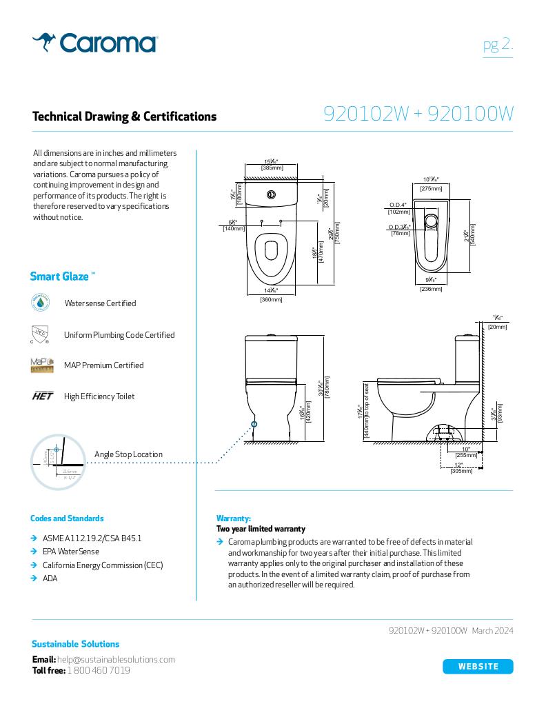 Caravelle Smart 2-Piece (button)