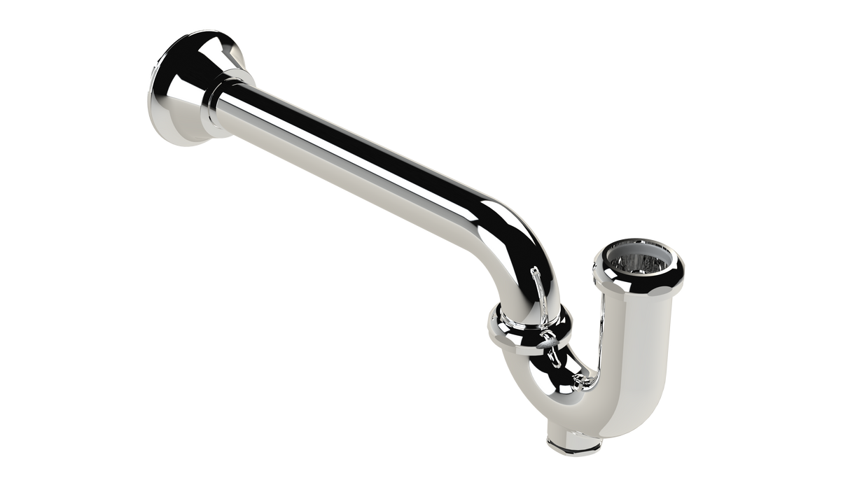 Cast P-Trap with 12" Wall Bend and Cleanout (95)