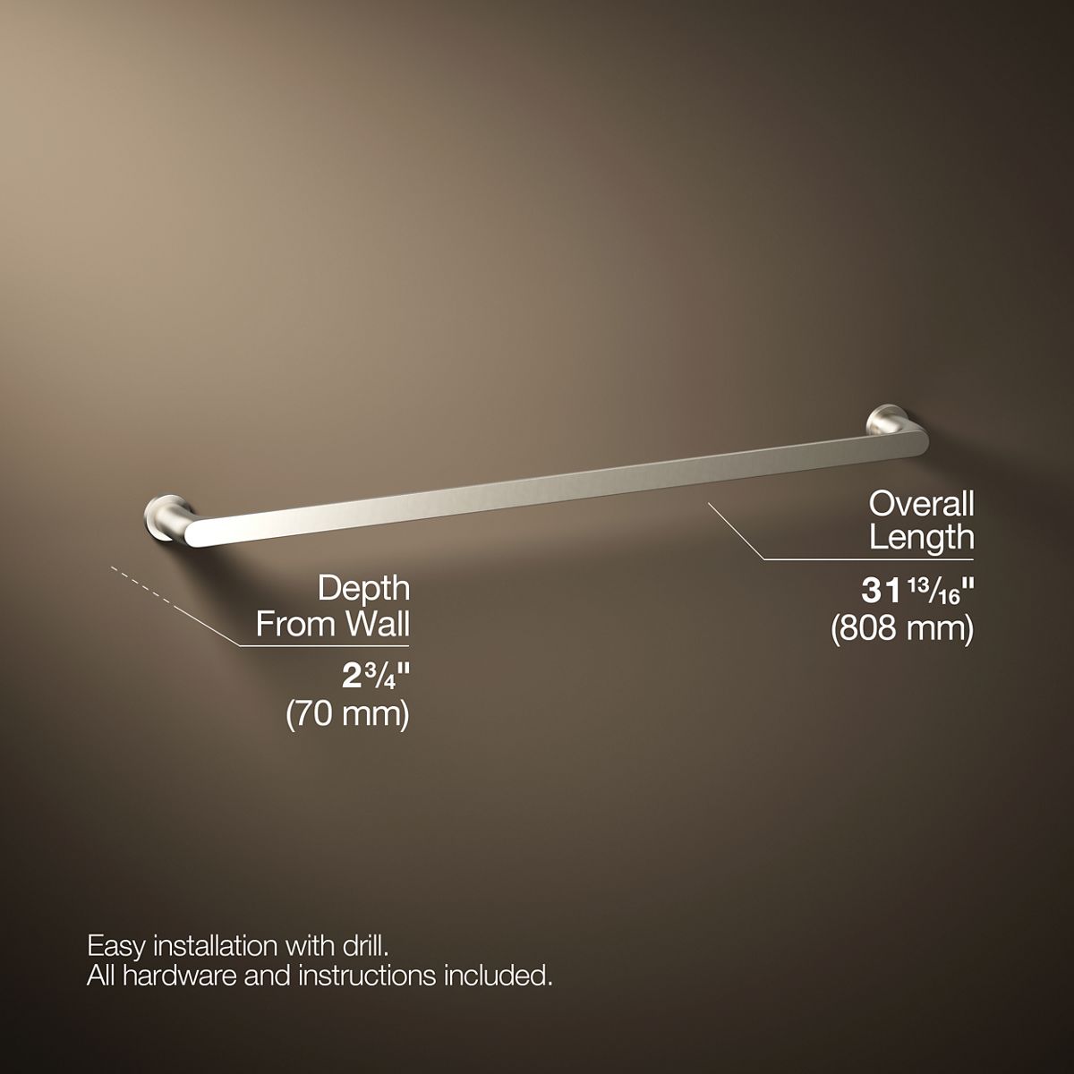Avid® 30" towel bar