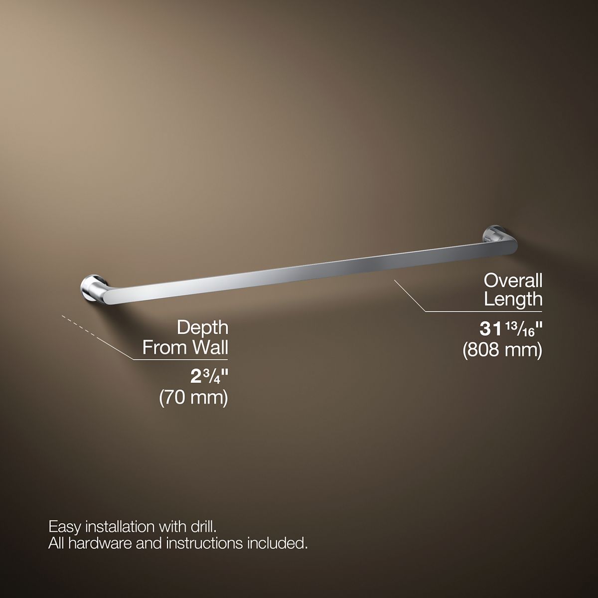 Avid® 30" towel bar