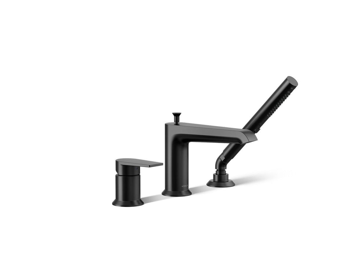 Hint® Deck-mount bath faucet with handshower