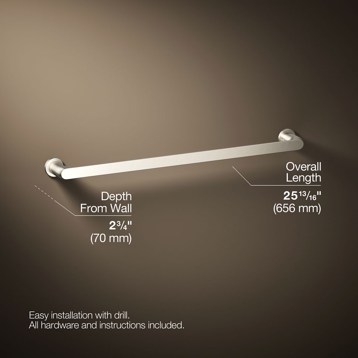 Avid® 24" towel bar