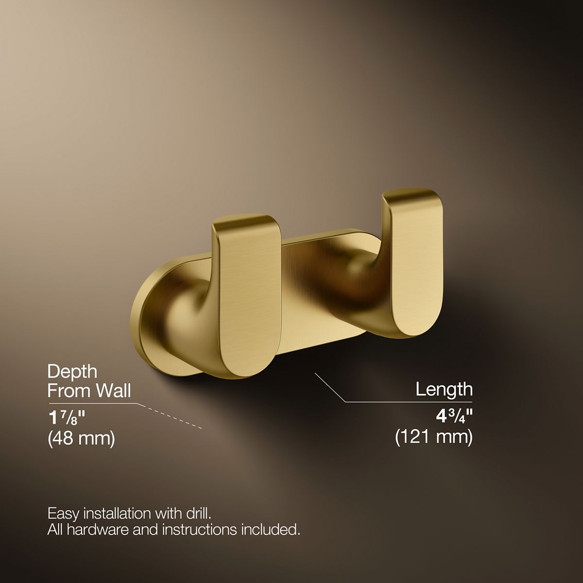 Avid® Double robe hook