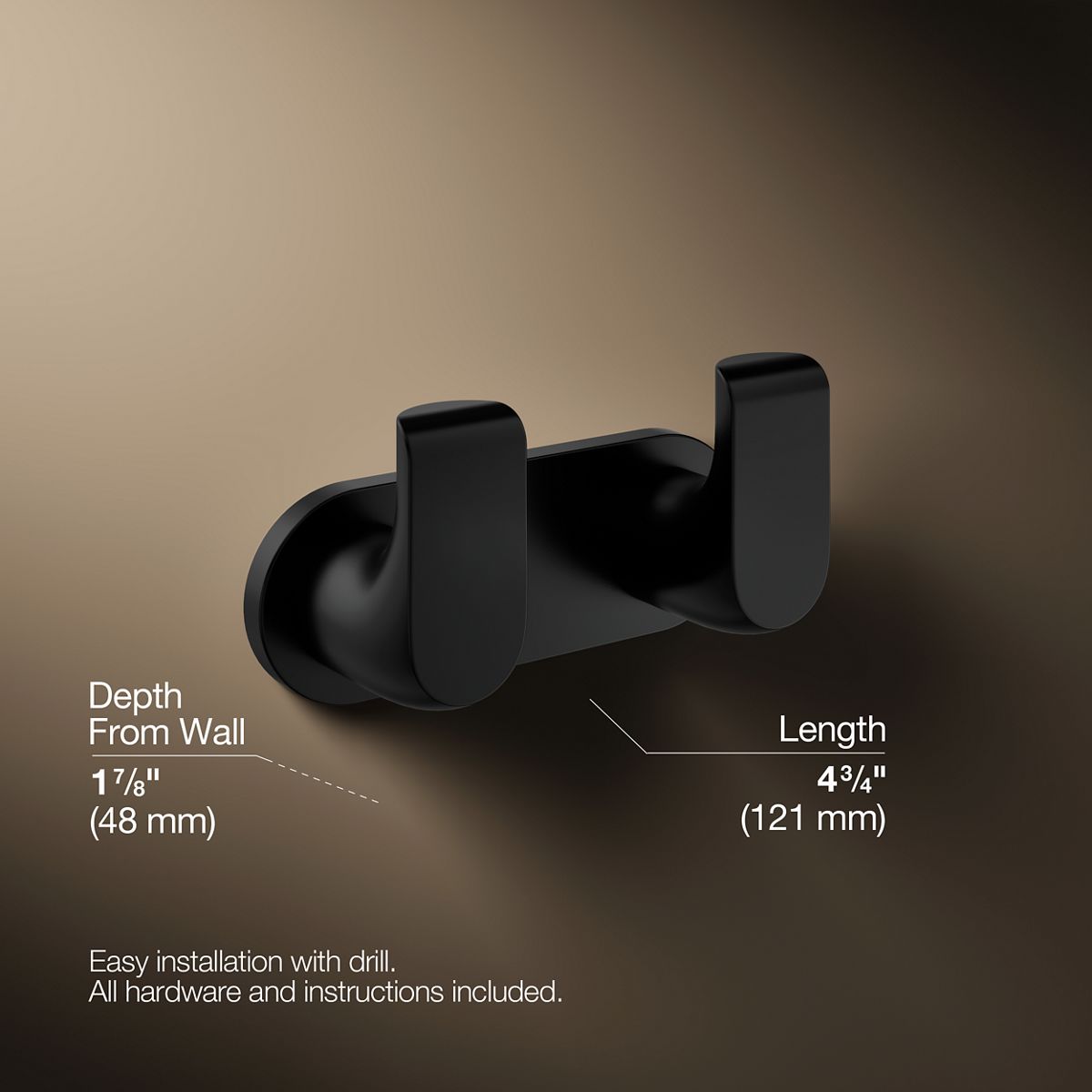 Avid® Double robe hook