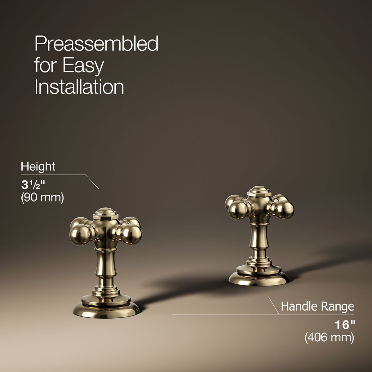 Artifacts® Cross bathroom sink faucet handles