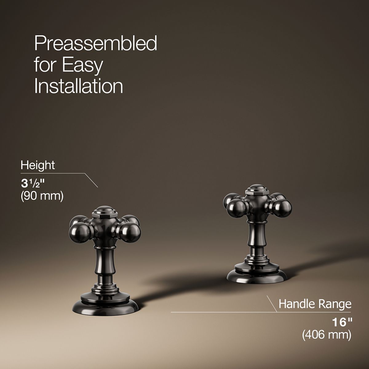 Artifacts® Cross bathroom sink faucet handles