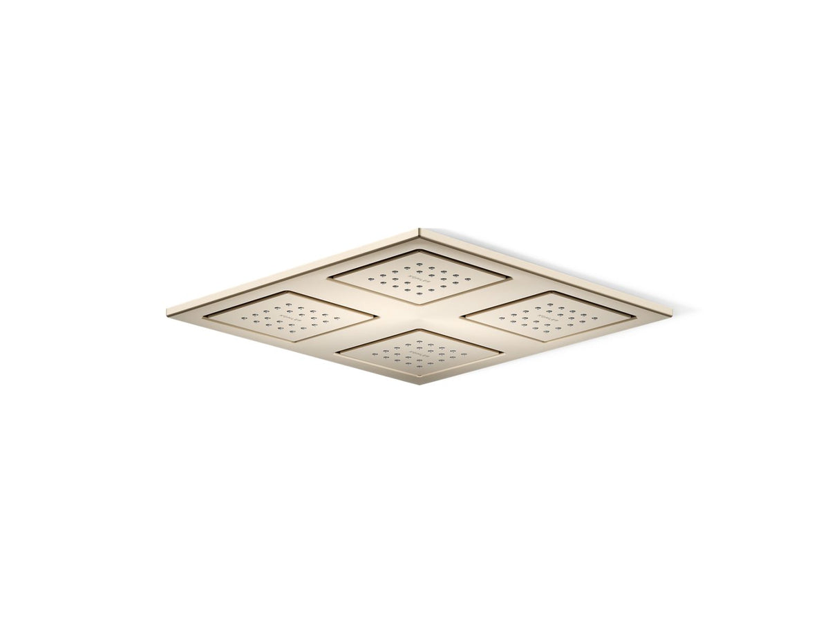 WaterTile® Rain Overhead shower panel with four 22-nozzle sprayheads