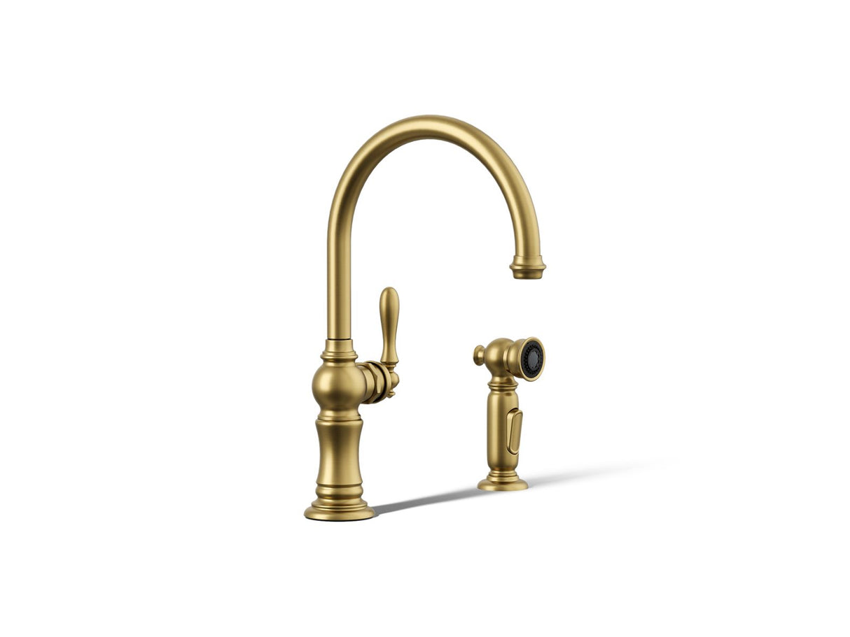 Artifacts® Single-handle kitchen sink faucet with two-function sprayhead
