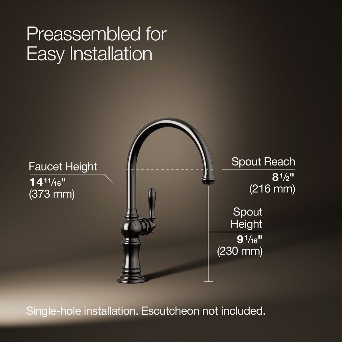Artifacts® Single-handle kitchen sink faucet