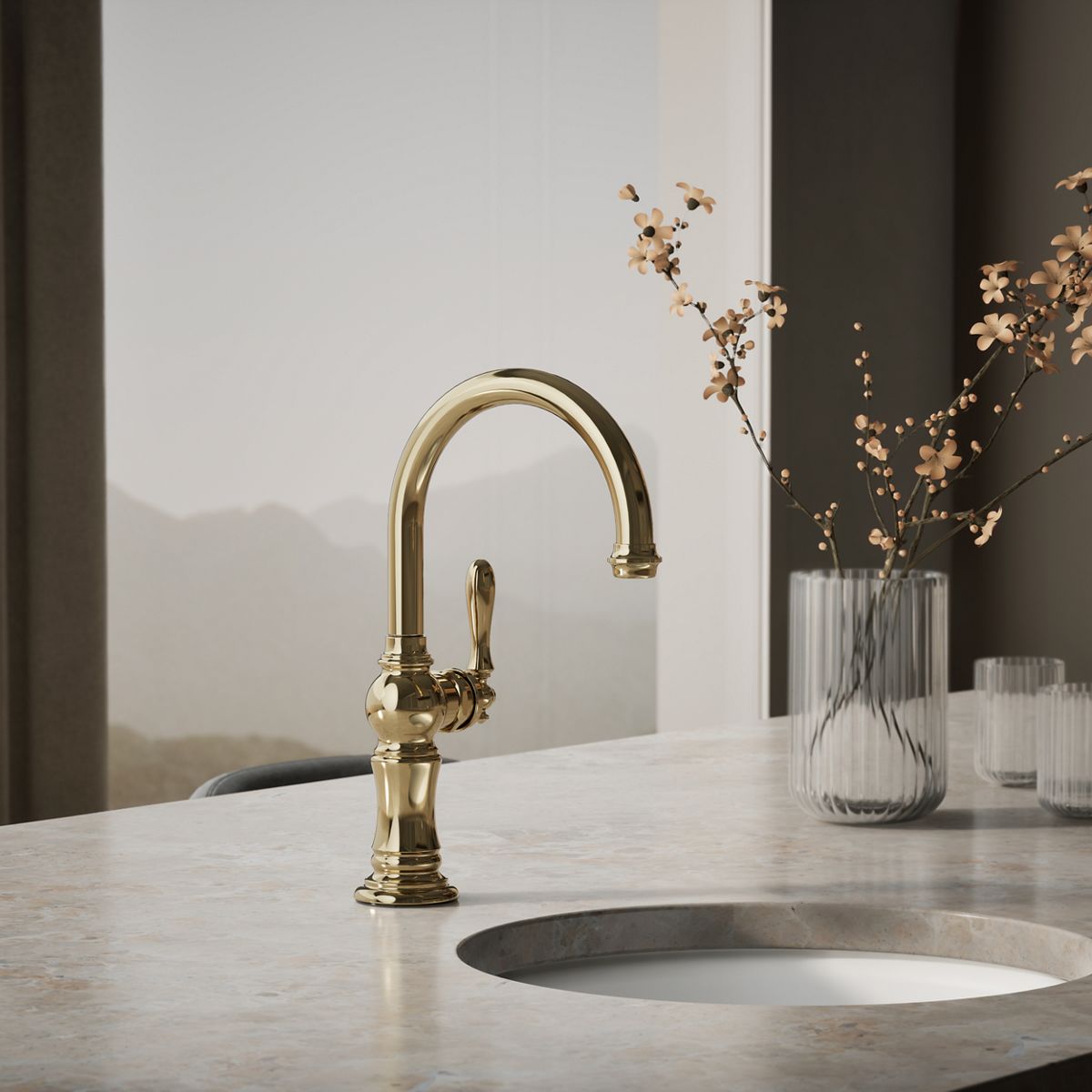 Artifacts® Single-handle kitchen sink faucet