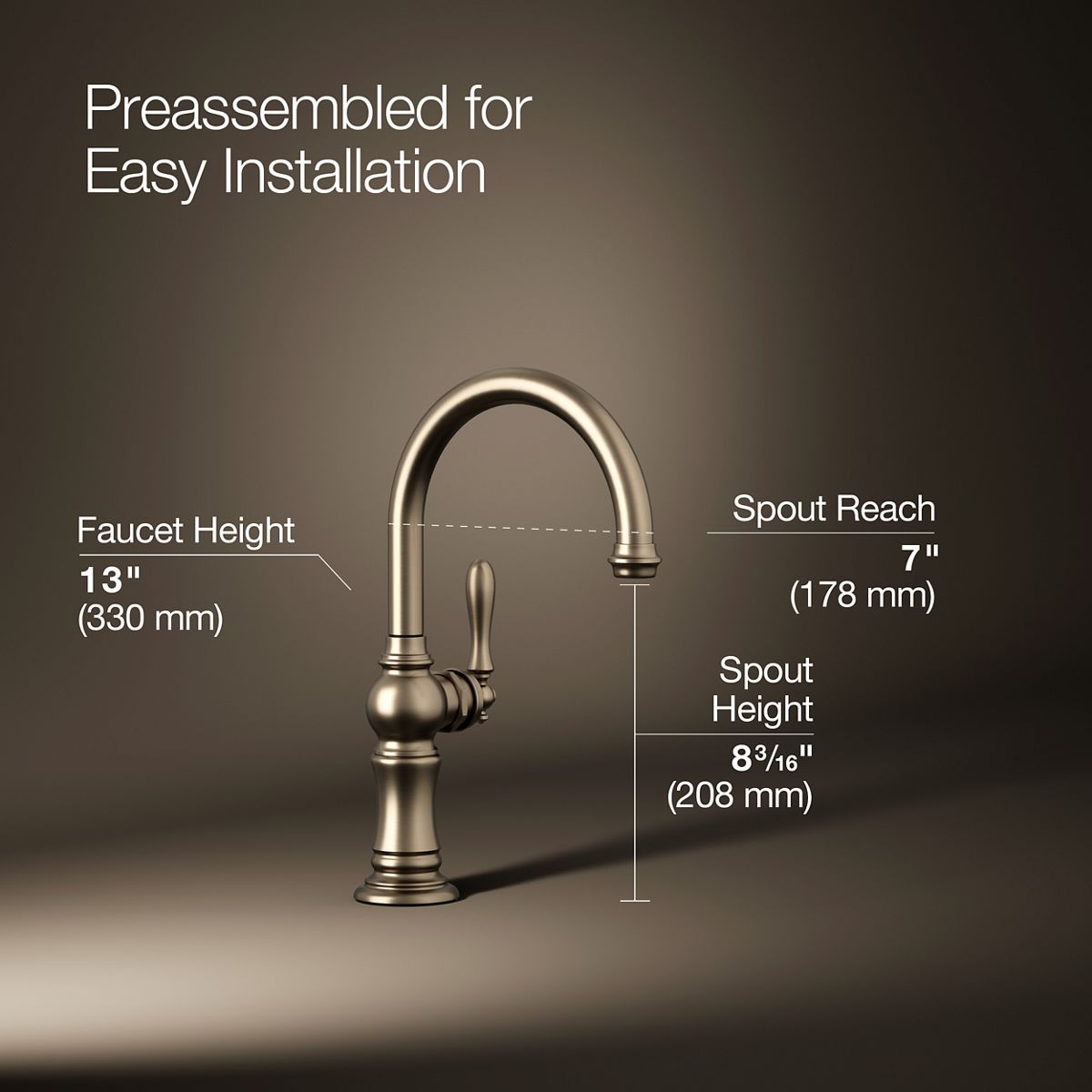 Artifacts® Single-handle kitchen sink faucet