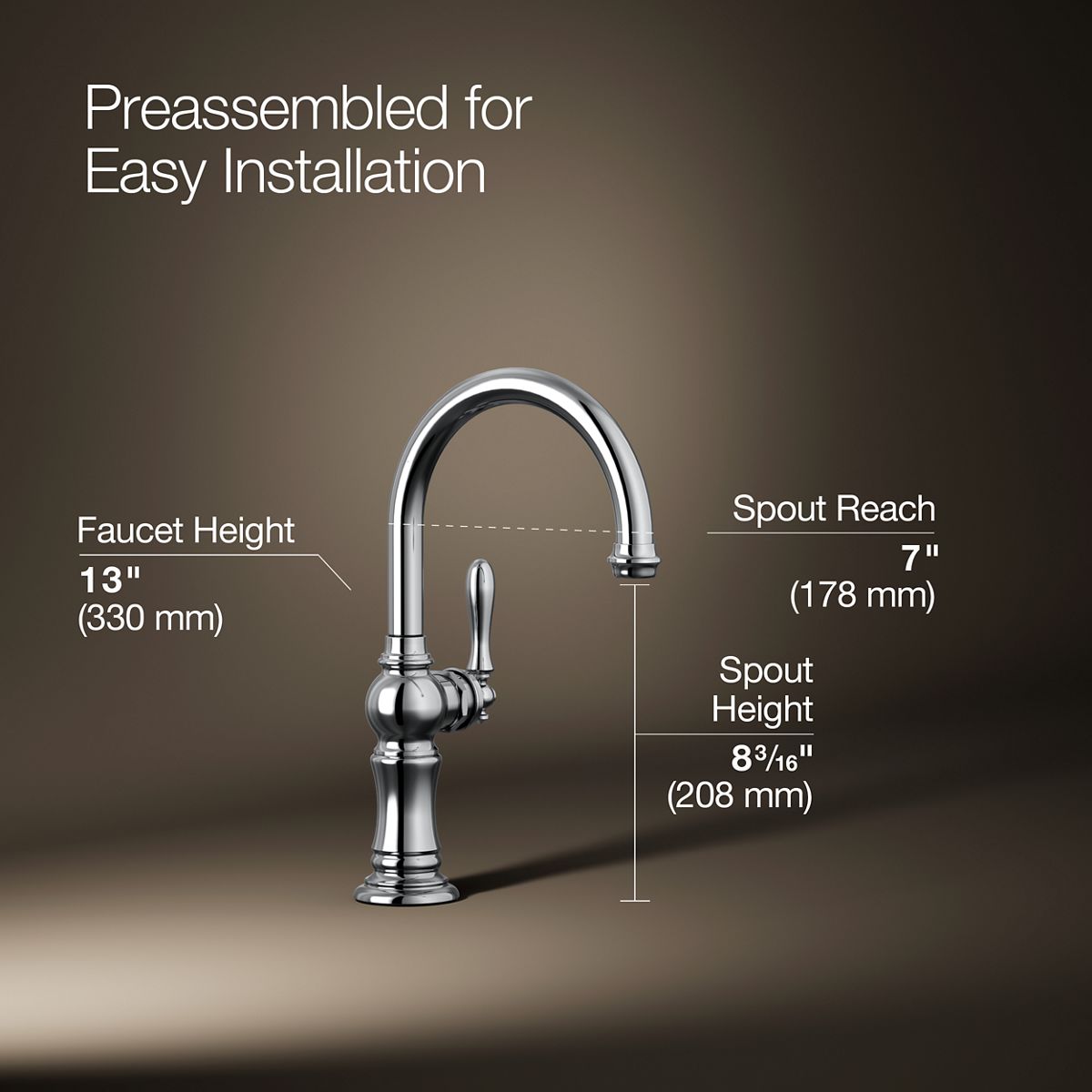 Artifacts® Single-handle kitchen sink faucet